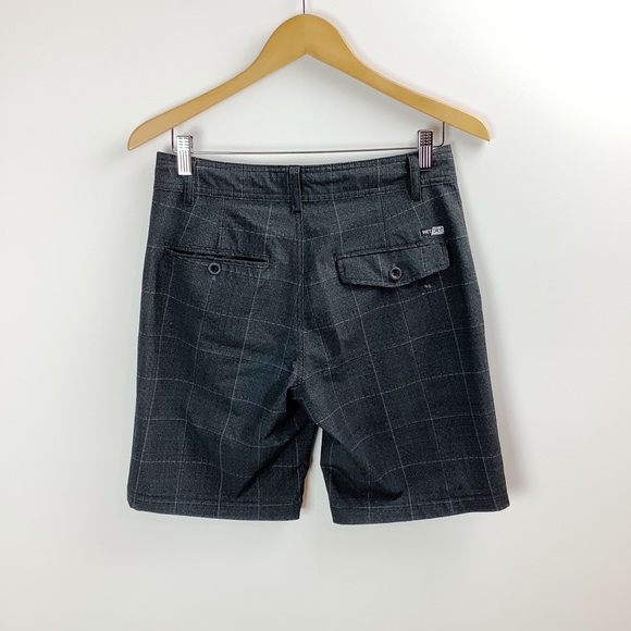 George Wet Dry Gray Plaid Swim Trunks Shorts - Picture 2 of 9